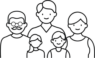 Adventures of Children in a Joint Family Vector Illustration





