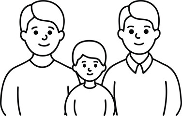 Family Bonding Child with Parents Vector Art for Creative Kids
