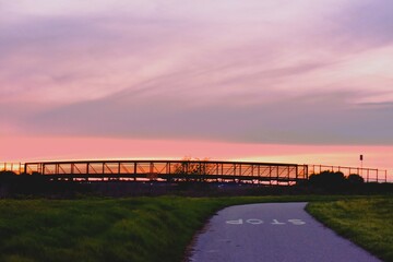 Fototapeta premium Walk At Sunset