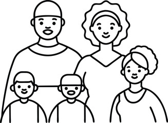 Sweet Family Moments Parents with Child Vector Art
