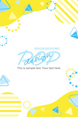 キュート＆ポップなメフレーム背景素材（メンフィス　見出し　タイトル　バナー　チラシ　セール）