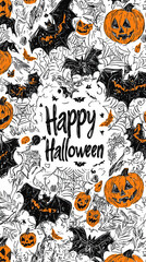 Happy Halloween Colorful Vector Illustration