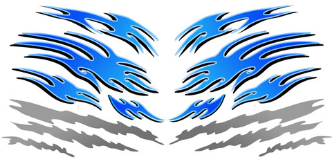 Blue livery drift racing cars design , car decal set  © Neocozmo Graphic