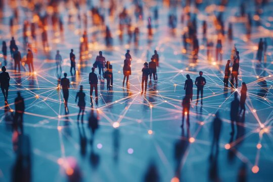 Group of people and communication network concept. Social media. Human resources.