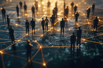 Business network concept. Group of businessperson. Teamwork. Human resources.