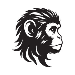 monkey head vector
