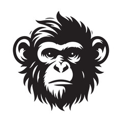 monkey head vector