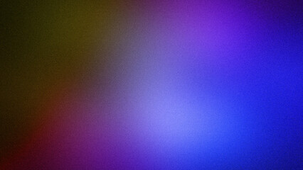 Abstract gradient featuring transitions of green, yellow, purple, and blue tones, accented with a grainy texture. Ideal for backgrounds, wallpapers, and creative design