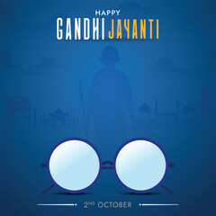 2nd October Happy gandhi jayanti. indian Freedom Fighter Mahatma Gandhi also known as Bapu. Creative vector illustration design