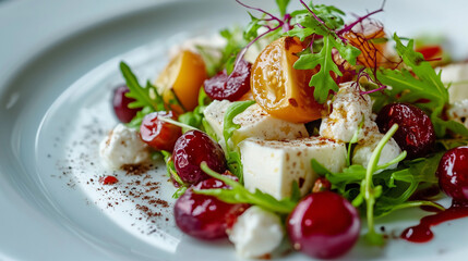 Gourmet Lettuce Salad with Panela Cheese and Olives