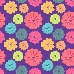 Halloween cute pumpkins seamless monsters pattern for wrapping paper and fabric