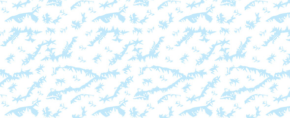 Snow frost winter pattern. Vector seamless New Year background. For cards, banners, wrapping paper.