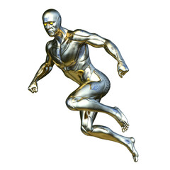 男性サイボーグ　3DCGレンダリング