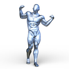 ポーズをとる男性　3DCGレンダリング