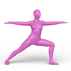 ポーズをとる女性　3DCGレンダリング