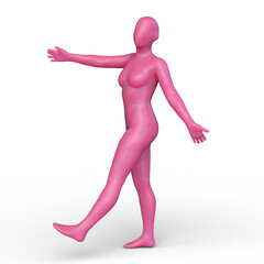 ポーズをとる女性　3DCGレンダリング