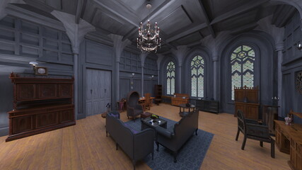 ダイニングルーム　3DCGレンダリング