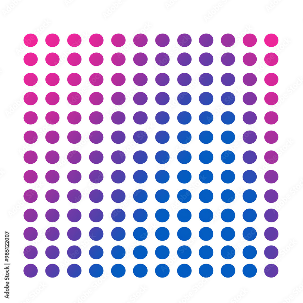 Poster colorful hexagonal pattern in vibrant gradients, white isolated background transparent background
