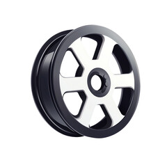 Obraz premium Stylish car wheel, modern design, white isolated background transparent background