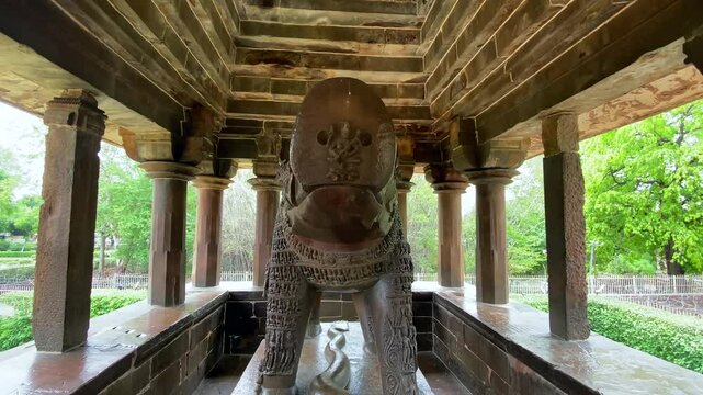 Varaha Temple in khajuraho the group of monuments of hindu and jain temples in chhatarpur district, madhya pradesh, India.Unesco world heritage site.