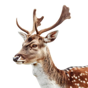 a deer with antlers isolated transparent background wildlife photo