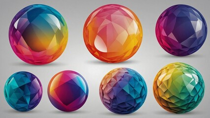 Colorful bubbles and spheres, background