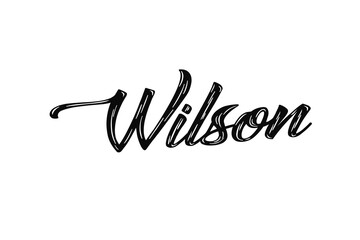 The name “Wilson” written in a stylized colorful retro font