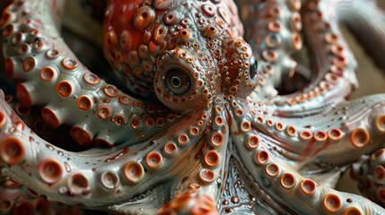 Obraz premium Close Up of an Octopus's Tentacles - A Detailed Look at a Sea Creature