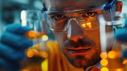 Skilled lab technician conducting experiments in laboratory, critical role of lab work in scientific research, emphasizing attention to detail and thoroughness in experimental procedures