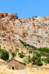 stone building n Noravank monastery, Armenia