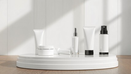 Empty room platform minimalist background for product presentation and object display. 3d rendering