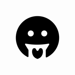Fototapeta premium emoji smile tounge icon sign vector
