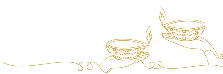 line art diwali illustration background