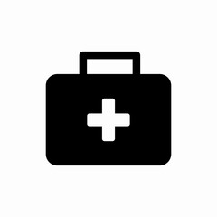 first aid kit bag icon sign vector