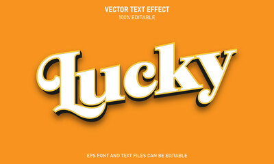 Lucky 3d editable text effect