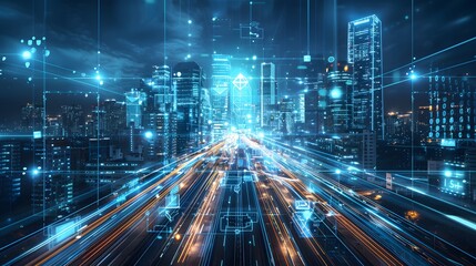 Fototapeta premium AI building cities on planet.