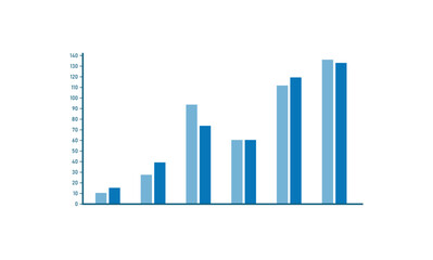 Represent Data on a Bar Graph. Business Infographic.