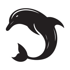 Obraz premium Dolphin silhouette vector