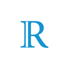 Real number set symbol in mathematics. Latin capital letter R.