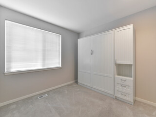 Modern residential empty bedroom interior