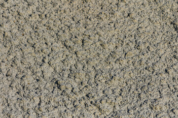 remains of hardened concrete at a construction site