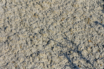 hardened concrete mortar at a construction site