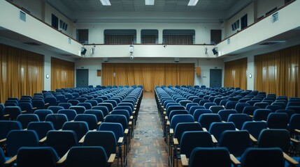 Naklejka premium empty chairs in an auditorium
