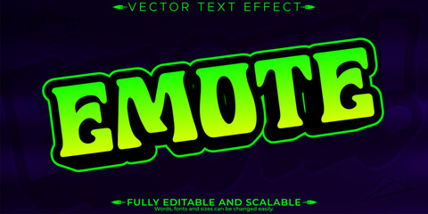 Editable text effect, editable emote icon and trendy customizable font style