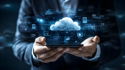 Fototapeta premium Cloud Computing Concept Illustration