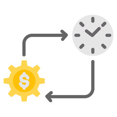 Efficiency icon with color style