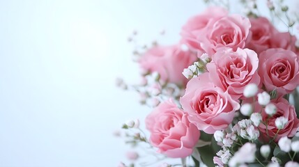 Obraz premium Beautiful arrangement of pink flowers for wedding bouquet image