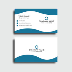 Double-sided creative corporate modern business with wavy shape