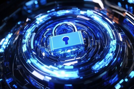 The significance of digital safety illustrated with a stylized lock motif.