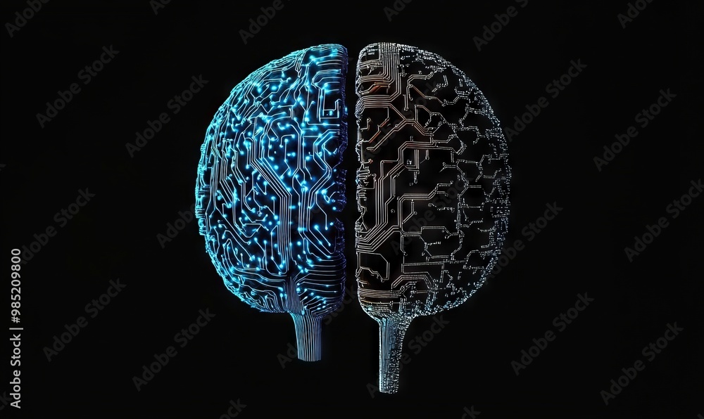 Poster two interconnected branches symbolize the left side of neural networks.